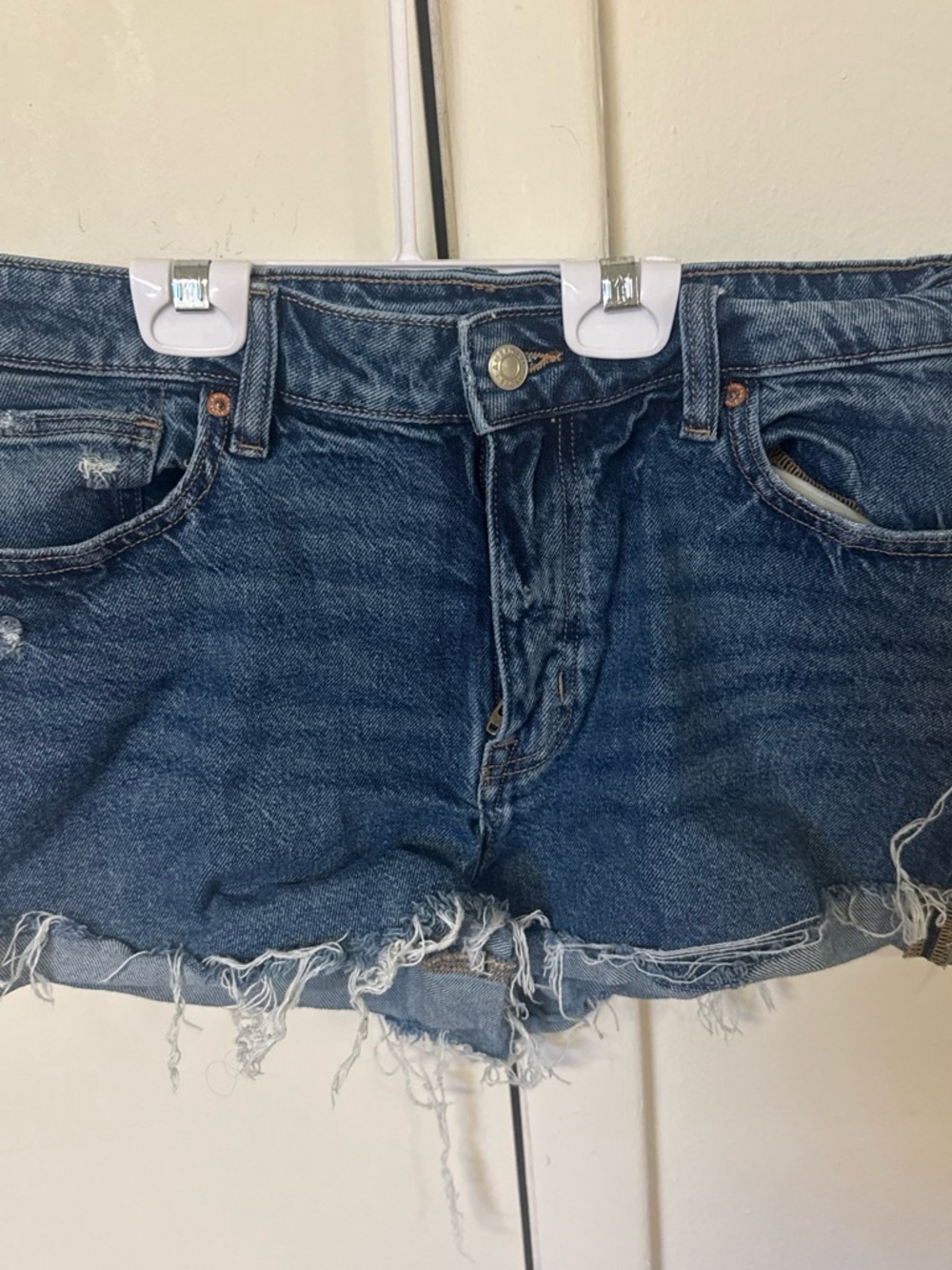 American Eagle Outfitters Distressed Denim Cutoff Shorts - Blue